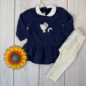 Mayoral Newborn Baby Girl Outfit Set Dress & Leggings 4-6 Months